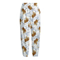 Japanese Tiger Pattern Print Fleece Lined Knit Pants