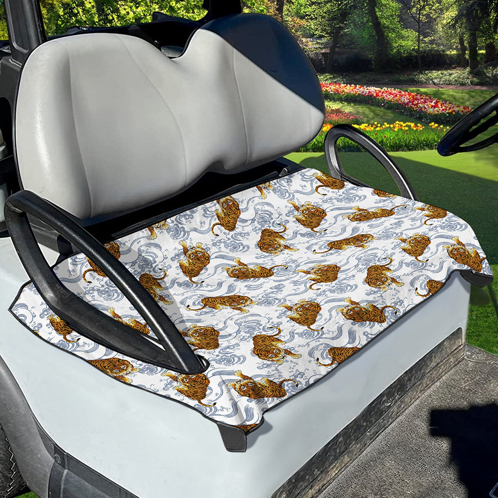 Japanese Tiger Pattern Print Golf Cart Seat Cover