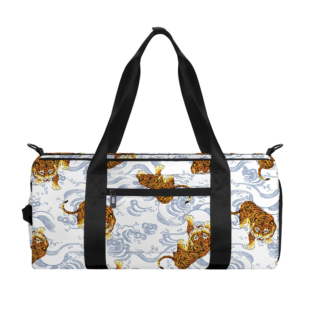 Japanese Tiger Pattern Print Gym Bag