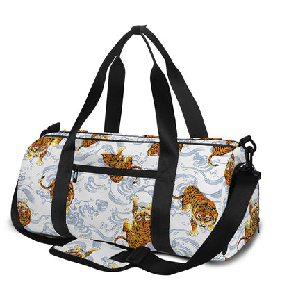 Japanese Tiger Pattern Print Gym Bag