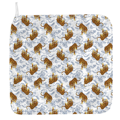 Japanese Tiger Pattern Print Hand Towel