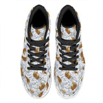 Japanese Tiger Pattern Print High Top Leather Sneakers