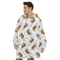 Japanese Tiger Pattern Print Hoodie Blanket