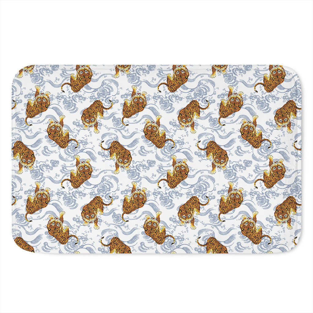 Japanese Tiger Pattern Print Indoor Door Mat