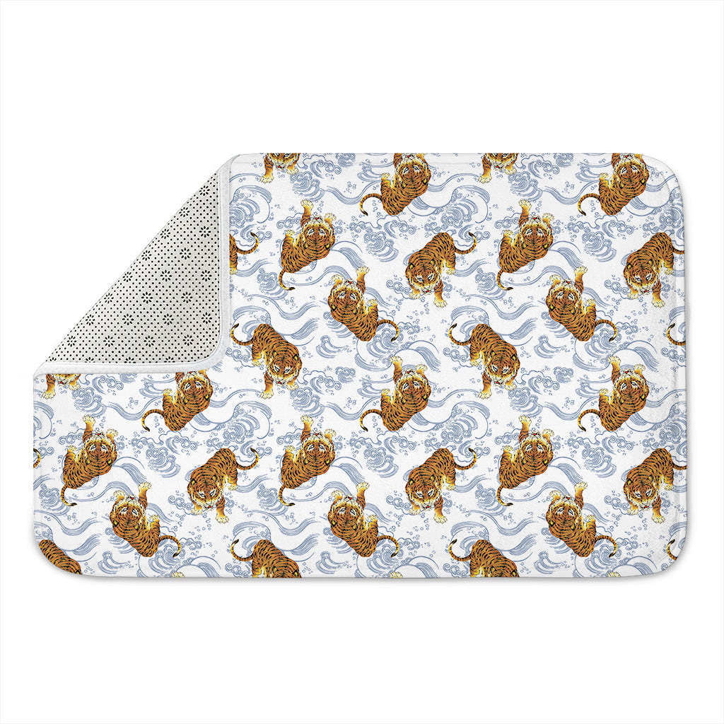 Japanese Tiger Pattern Print Indoor Door Mat