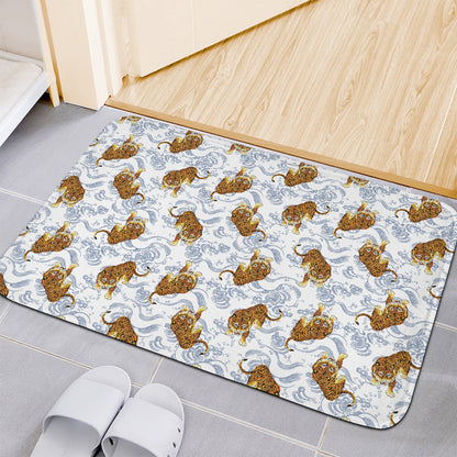 Japanese Tiger Pattern Print Indoor Door Mat