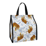 Japanese Tiger Pattern Print Insulated Lunch Tote