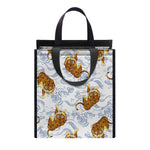 Japanese Tiger Pattern Print Insulated Lunch Tote