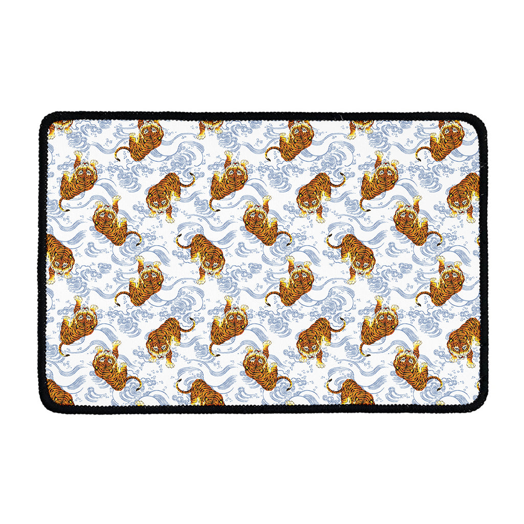 Japanese Tiger Pattern Print Kitchen Mat