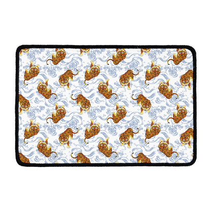 Japanese Tiger Pattern Print Kitchen Mat