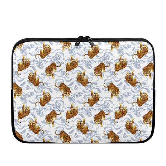 Japanese Tiger Pattern Print Laptop Sleeve