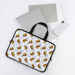 Japanese Tiger Pattern Print Laptop Sleeve With Handle