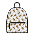 Japanese Tiger Pattern Print Leather Backpack