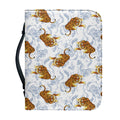 Japanese Tiger Pattern Print Leather Bible Cover
