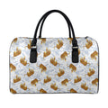 Japanese Tiger Pattern Print Leather Duffel Bag