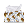 Japanese Tiger Pattern Print Leather Tissue Box Cover