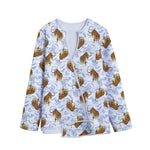 Japanese Tiger Pattern Print Long Sleeve Short Coat