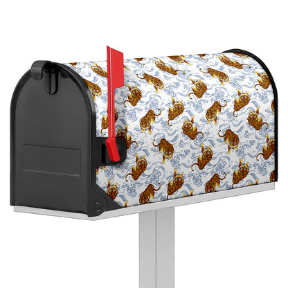 Japanese Tiger Pattern Print Mailbox Cover