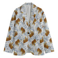 Japanese Tiger Pattern Print Men's Blazer