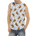 Japanese Tiger Pattern Print Men's Fitness Tank Top