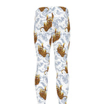 Japanese Tiger Pattern Print Men's leggings