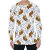 Japanese Tiger Pattern Print Men's Long Sleeve T-Shirt