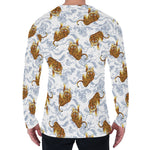 Japanese Tiger Pattern Print Men's Long Sleeve T-Shirt