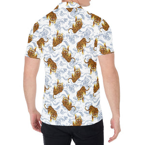 Japanese Tiger Pattern Print Men's Shirt