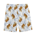 Japanese Tiger Pattern Print Men's Sports Shorts