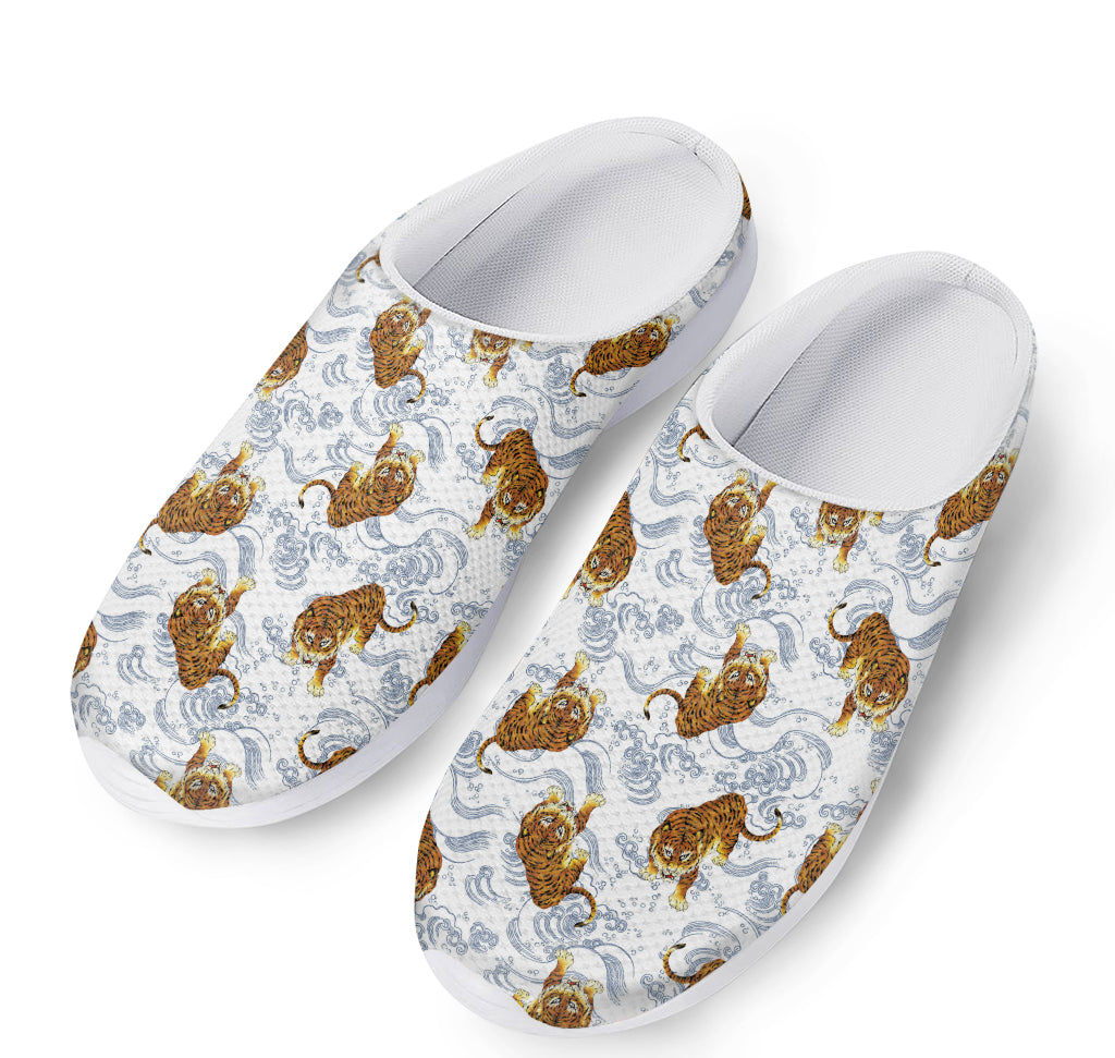 Japanese Tiger Pattern Print Mesh Casual Shoes