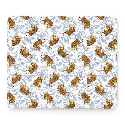 Japanese Tiger Pattern Print Mouse Pad