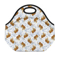 Japanese Tiger Pattern Print Neoprene Lunch Bag