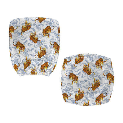 Japanese Tiger Pattern Print Office Chair Cover