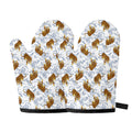 Japanese Tiger Pattern Print Oven Mitts