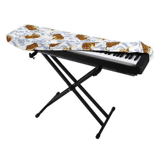 Japanese Tiger Pattern Print Piano Keyboard Cover