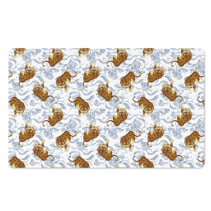 Japanese Tiger Pattern Print Polyester Doormat