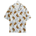 Japanese Tiger Pattern Print Rayon Hawaiian Shirt