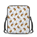 Japanese Tiger Pattern Print Rectangular Crossbody Bag