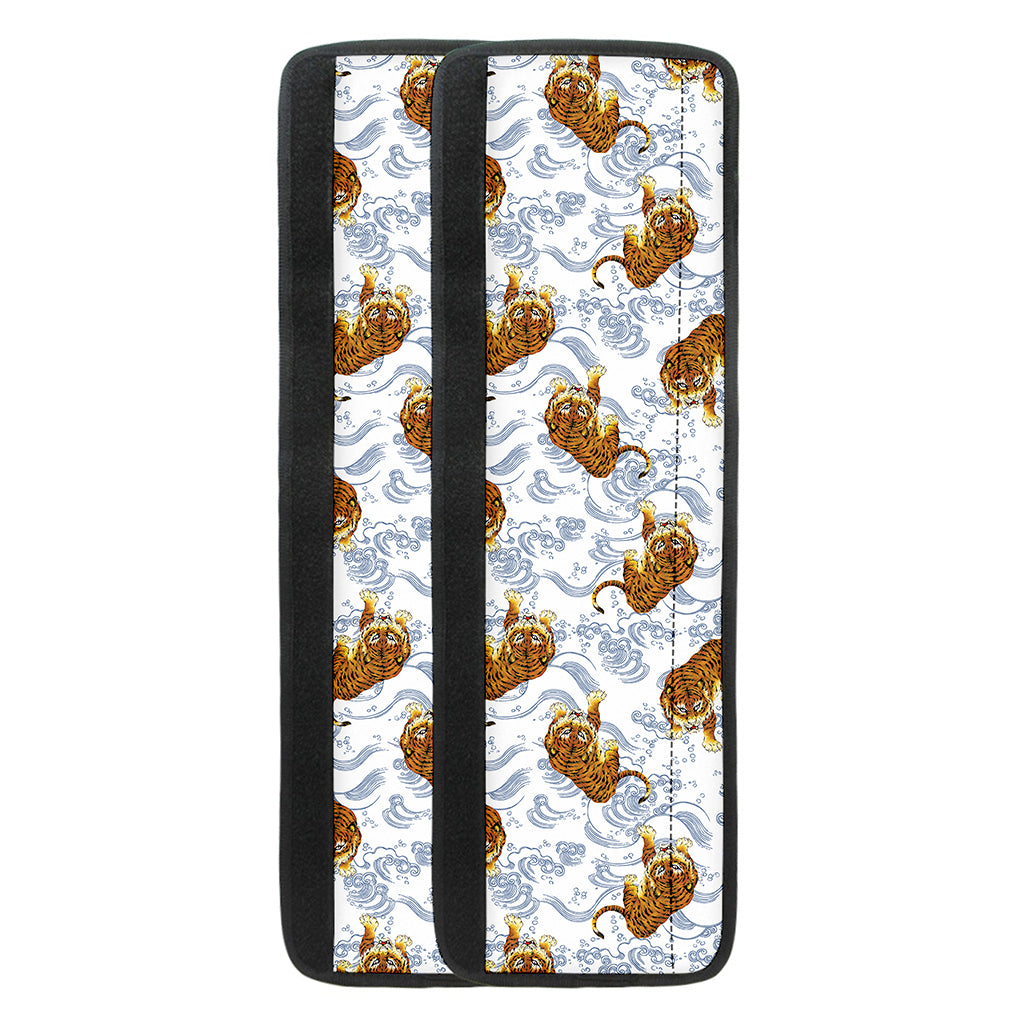 Japanese Tiger Pattern Print Refrigerator Handle Covers