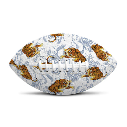 Japanese Tiger Pattern Print Rugby Ball