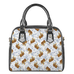 Japanese Tiger Pattern Print Shoulder Handbag