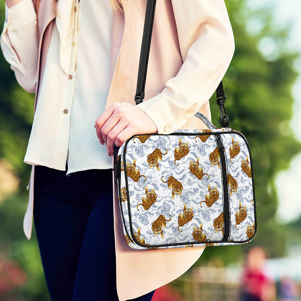 Japanese Tiger Pattern Print Shoulder Strap Bible Bag
