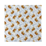 Japanese Tiger Pattern Print Silk Bandana