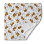 Japanese Tiger Pattern Print Silk Bandana