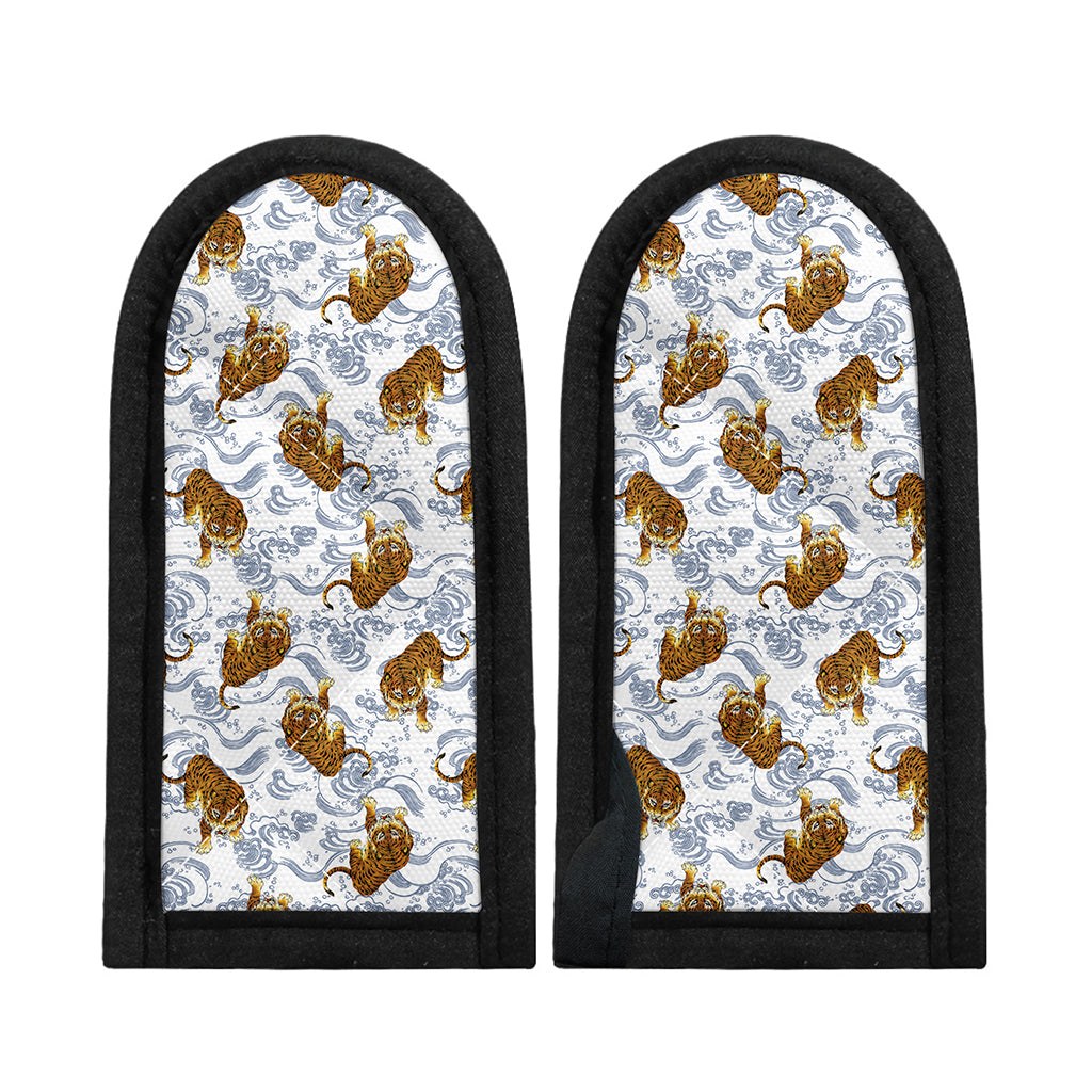 Japanese Tiger Pattern Print Skillet Handle Cover