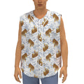 Japanese Tiger Pattern Print Sleeveless Baseball Jersey