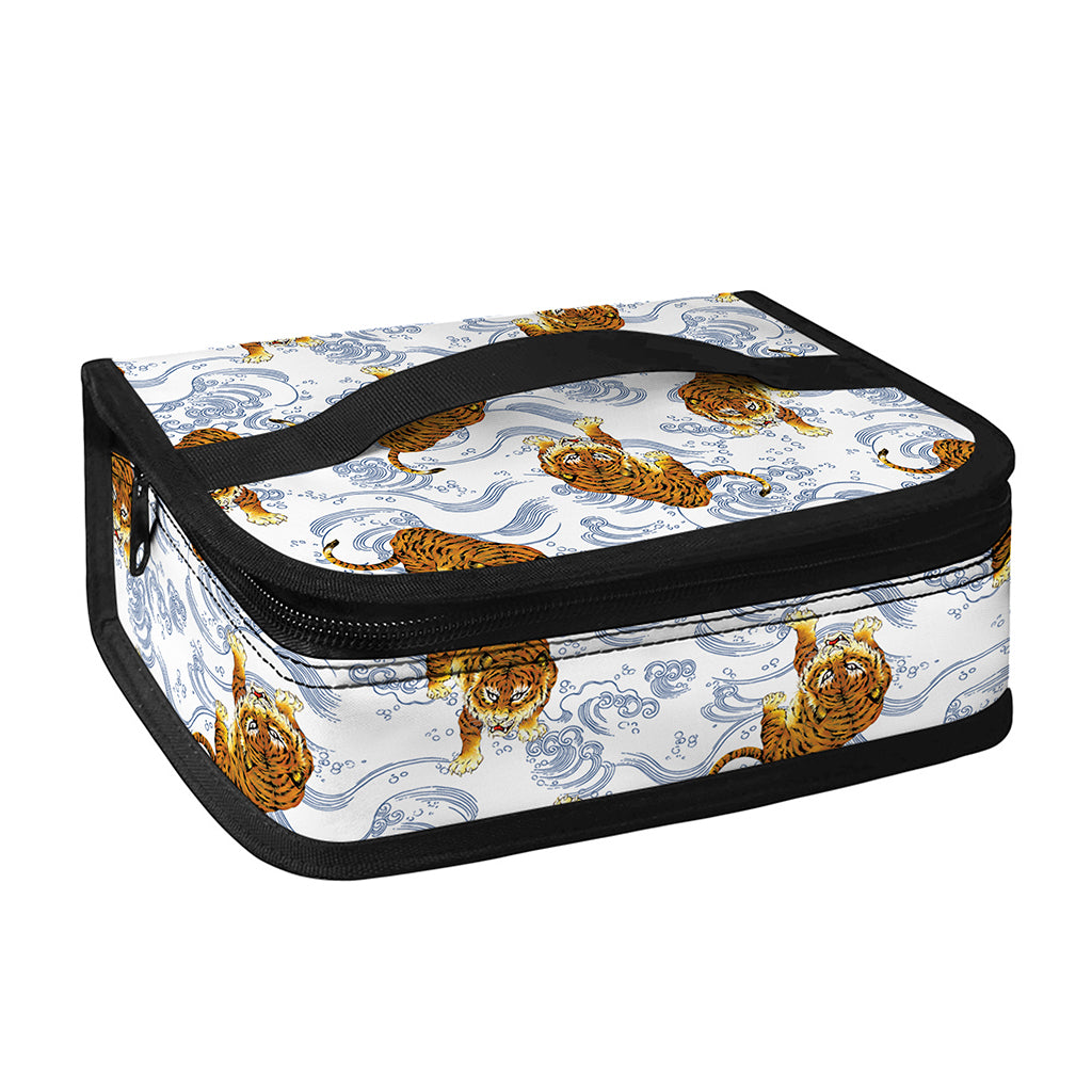 Japanese Tiger Pattern Print Small Lunch Bag