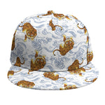 Japanese Tiger Pattern Print Snapback Cap