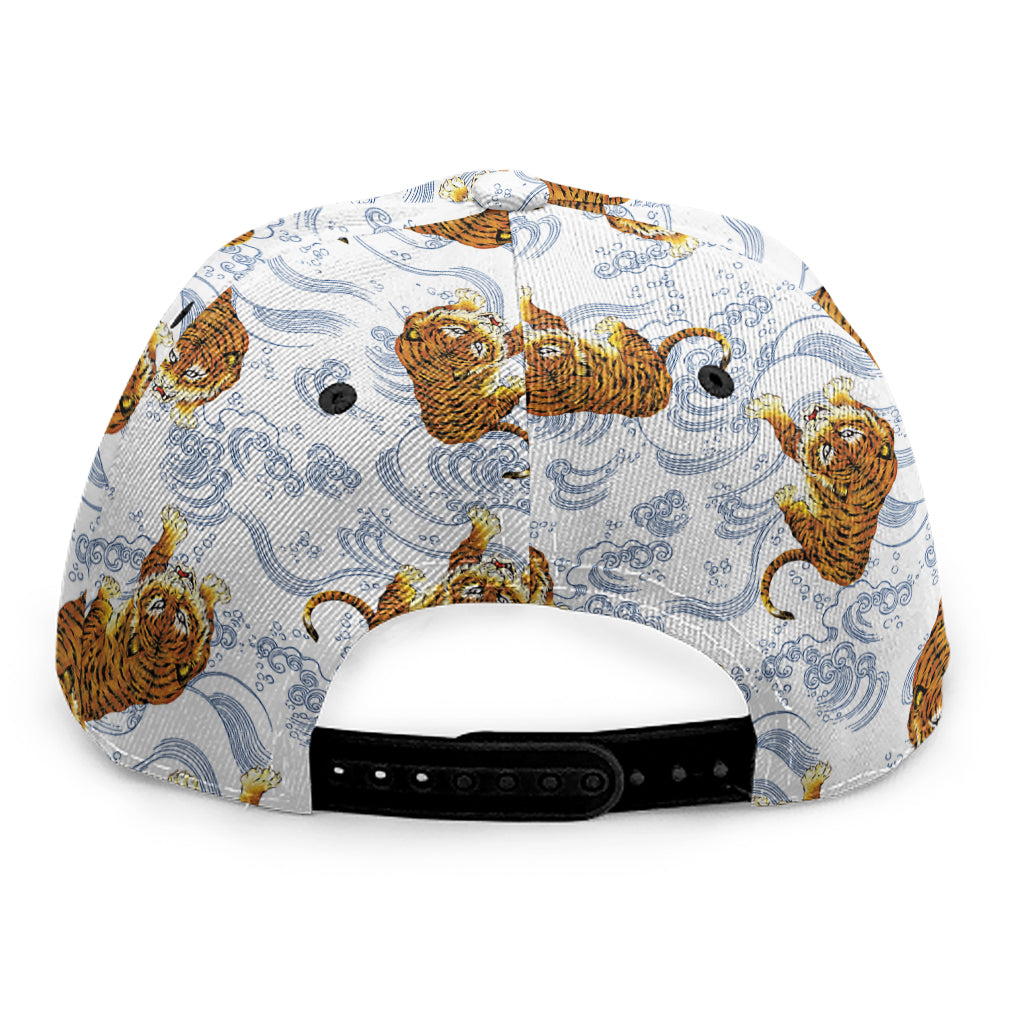 Japanese Tiger Pattern Print Snapback Cap