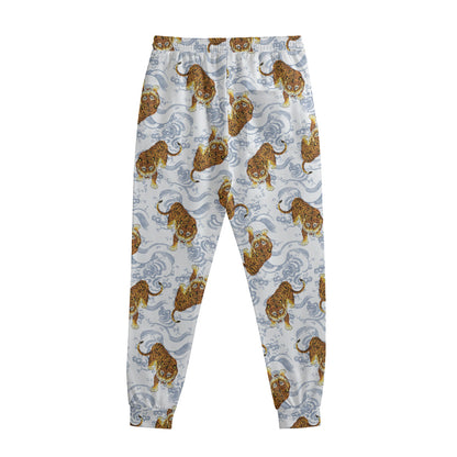 Japanese Tiger Pattern Print Sweatpants